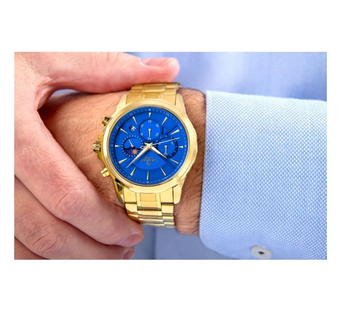 Pánské hodinky Chronograph Sapphire Gold Blue model 21807487 - Giewont Pánské hodinky Chronograph Sapphire Gold Blue model 21807487 - Giewont
