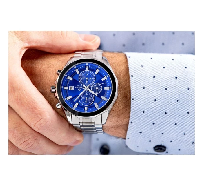 Pánské hodinky Chronograph Sapphire Silver Blue model 21807493 - Giewont Pánské hodinky Chronograph Sapphire Silver Blue model 21807493 - Giewont
