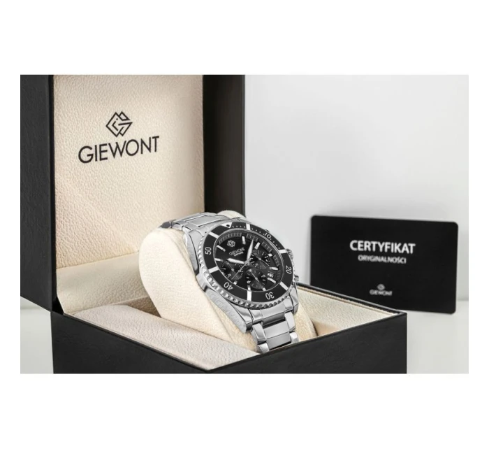 Pánské hodinky Giewont Chronograph Sapphire Silver GW3970-B2 Pánské hodinky Giewont Chronograph Sapphire Silver GW3970-B2