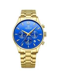 Pánské hodinky Giewont Chronograph Sapphire Gold Blue GW6310-B5