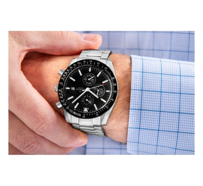 Pánské hodinky Chronograph Sapphire Silver Black model 21807589 - Giewont Pánské hodinky Chronograph Sapphire Silver Black model 21807589 - Giewont