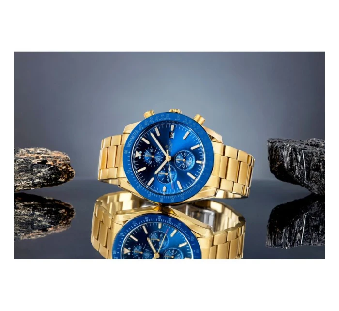 Pánské hodinky Chronograph Sapphire Gold Blue model 21807597 - Giewont Pánské hodinky Chronograph Sapphire Gold Blue model 21807597 - Giewont