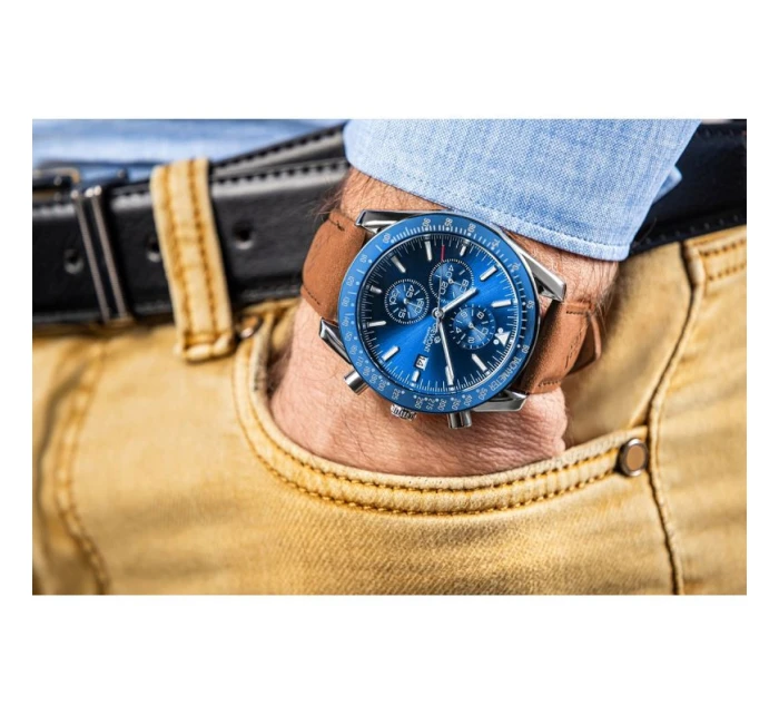 Pánské hodinky Chronograph Sapphire Brown and Blue model 21807603 - Giewont Pánské hodinky Chronograph Sapphire Brown and Blue model 21807603 - Giewont