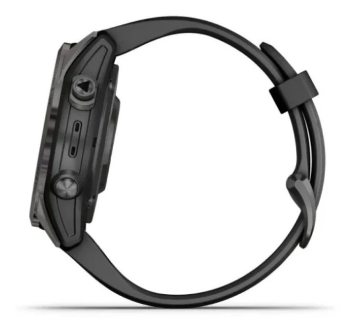 Hodinky Garmin Fenix 7S Pro 42mm Sapphire Solar šedé titanové DLC s černým řemínkem Hodinky Garmin Fenix 7S Pro 42mm Sapphire Solar šedé titanové DLC s černým řemínkem