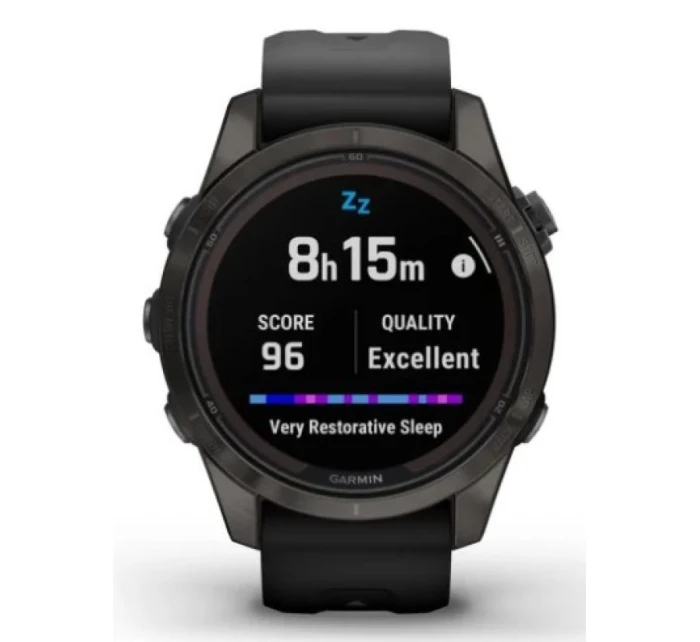 Hodinky Garmin Fenix 7S Pro 42mm Sapphire Solar šedé titanové DLC s černým řemínkem Hodinky Garmin Fenix 7S Pro 42mm Sapphire Solar šedé titanové DLC s černým řemínkem