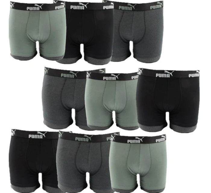 Pánské boxerky Puma 9-Pack černá šedá khaki pohodlná bavlna Pánské boxerky Puma 9-Pack černá šedá khaki pohodlná bavlna