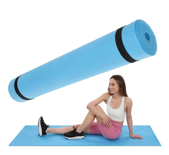 FITNESS YOGA PILATES podložka EVA 180x60x0,4 cm MODRÁ FITNESS YOGA PILATES podložka EVA 180x60x0,4 cm MODRÁ