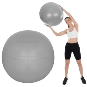 GYMNASTICKÝ FITNESS MÍČ 75CM PROTI PRASKNUTÍ ŠEDÝ GYMNASTICKÝ FITNESS MÍČ 75CM PROTI PRASKNUTÍ ŠEDÝ