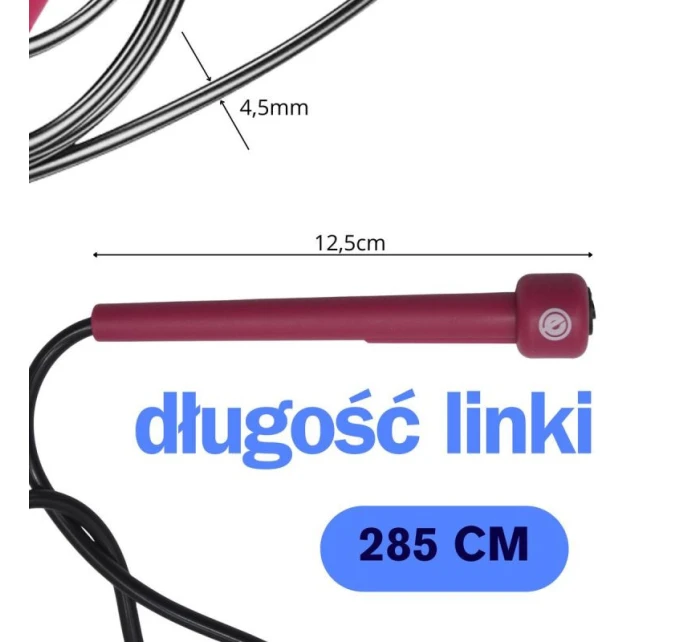RYCHLOSTNÍ ŠVIHADLO PVC 285CM RŮŽOVÉ ENERO FIT RYCHLOSTNÍ ŠVIHADLO PVC 285CM RŮŽOVÉ ENERO FIT