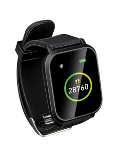 NÁRAMKOVÉ MONITOROVACÍ HODINKY ČERNÉ ČTVERCOVÉ UMBRO