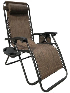 ZAHRADNÍ SKLÁDACÍ LEHÁTKO MULTIFUNKČNÍ 175X52/65X107CMY HNĚDÉ