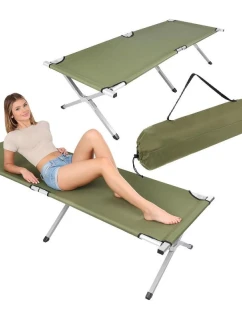 SKLÁDACÍ CESTOVNÍ POSTEL S POTAHEM ZELENÁ