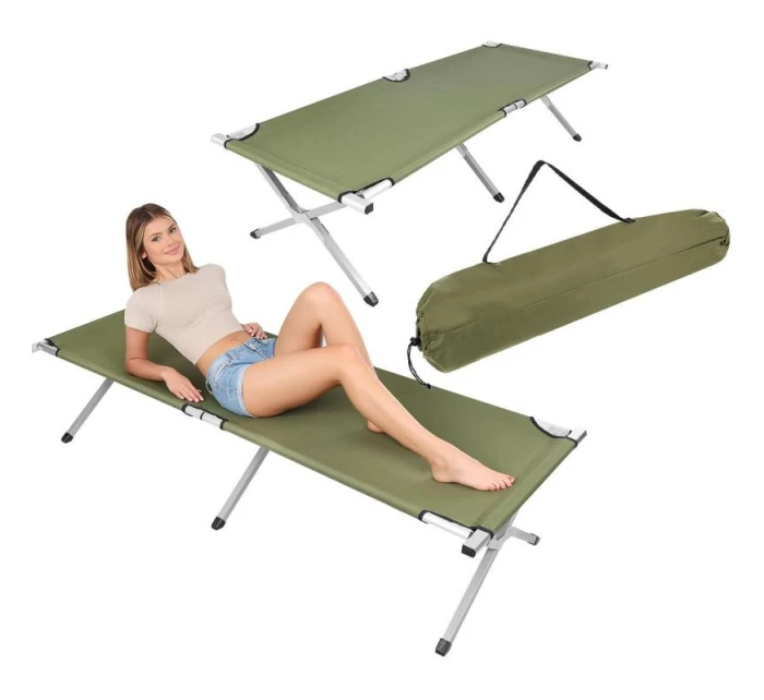 SKLÁDACÍ CESTOVNÍ POSTEL S POTAHEM ZELENÁ SKLÁDACÍ CESTOVNÍ POSTEL S POTAHEM ZELENÁ