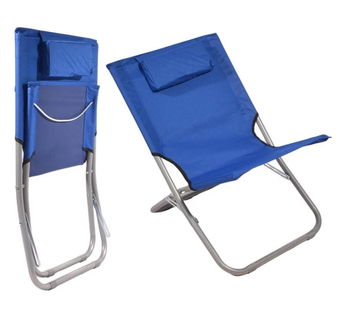 SKLÁDACÍ PLÁŽOVÉ LEHÁTKO S OPĚRKOU HLAVY 47X61X58CM NÁMOŘNICKÁ MODŘ SKLÁDACÍ PLÁŽOVÉ LEHÁTKO S OPĚRKOU HLAVY 47X61X58CM NÁMOŘNICKÁ MODŘ