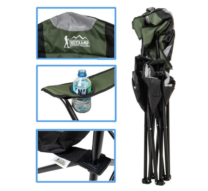 TURISTICKÁ SKLÁDACÍ ŽIDLE LUX 60X60X105CM ZELENO-ČERNÁ TURISTICKÁ SKLÁDACÍ ŽIDLE LUX 60X60X105CM ZELENO-ČERNÁ