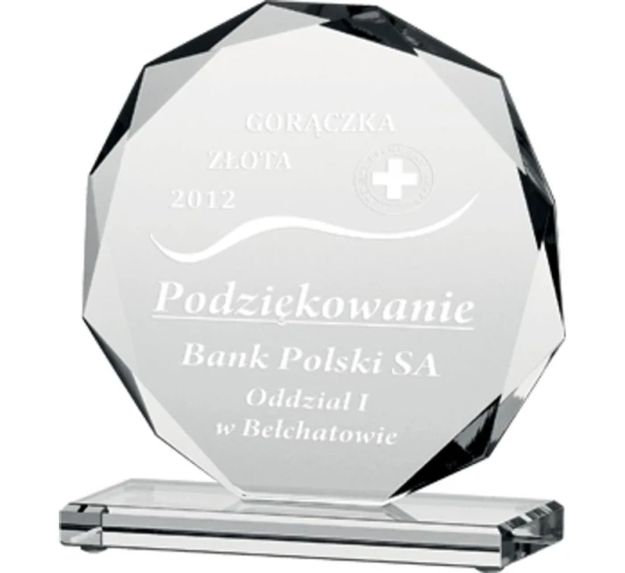 Trofeum szklane grawerowane model 21828577 cm Trofeum szklane grawerowane model 21828577 cm