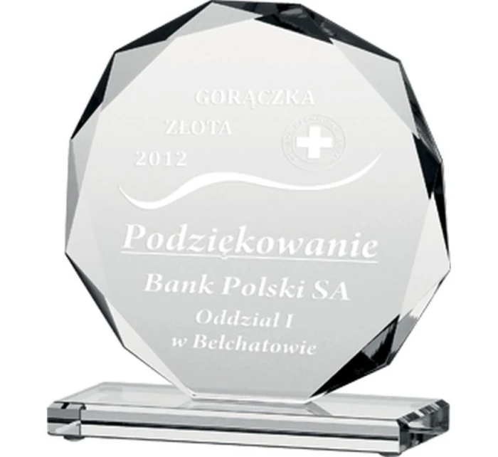Trofeum szklane grawerowane model 21828577 cm Trofeum szklane grawerowane model 21828577 cm