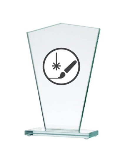 Trofeum szklane grawerowane + wypełnienie farbą
