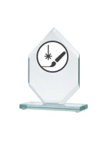 Trofeum szklane grawerowane + wypełnienie farbą