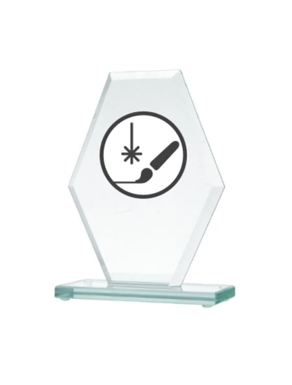 Trofeum szklane grawerowane + wypełnienie farbą