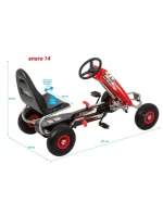 GOKART AUTO NA PEDAŁY ENERO 14 CZERWONY GOKART AUTO NA PEDAŁY ENERO 14 CZERWONY