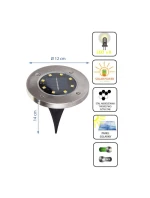 LAMPA SOLARNA 8 LED SMD DO WBICIA W PODŁOŻE KPL.4SZT LAMPA SOLARNA 8 LED SMD DO WBICIA W PODŁOŻE KPL.4SZT