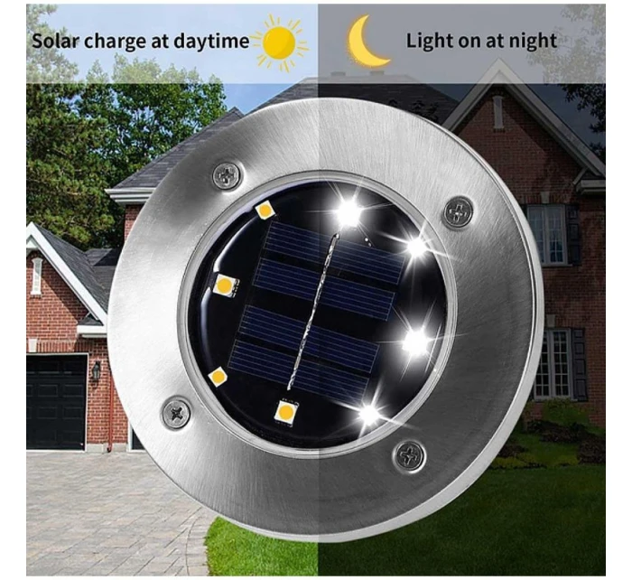 LAMPA SOLARNA 8 LED SMD DO WBICIA W PODŁOŻE KPL.4SZT LAMPA SOLARNA 8 LED SMD DO WBICIA W PODŁOŻE KPL.4SZT