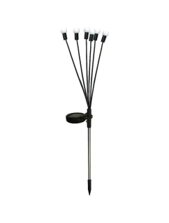 LAMPA SOLARNA TAŃCZĄCE NA WIETRZE KULECZKI BIAŁE 6 LED 72CM ZIMNY BIAŁY