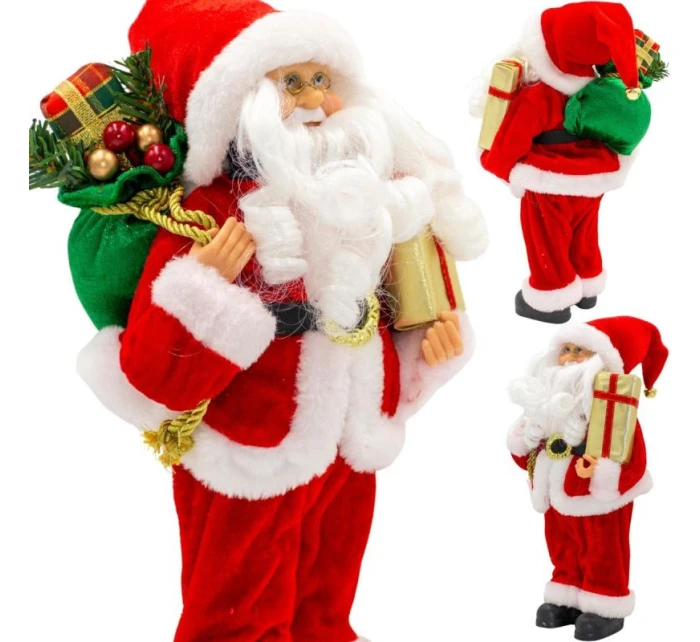 MIKOŁAJ ŚWIĄTECZNY DEKORACYJNY STOJĄCY DELUXE 30CM RED dětské MIKOŁAJ ŚWIĄTECZNY DEKORACYJNY STOJĄCY DELUXE 30CM RED dětské
