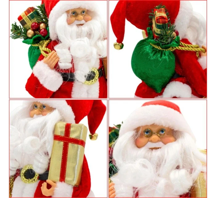 MIKOŁAJ ŚWIĄTECZNY DEKORACYJNY STOJĄCY DELUXE 30CM RED dětské MIKOŁAJ ŚWIĄTECZNY DEKORACYJNY STOJĄCY DELUXE 30CM RED dětské