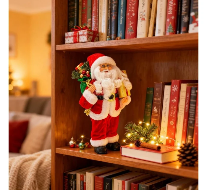 MIKOŁAJ ŚWIĄTECZNY DEKORACYJNY STOJĄCY DELUXE 30CM RED dětské MIKOŁAJ ŚWIĄTECZNY DEKORACYJNY STOJĄCY DELUXE 30CM RED dětské