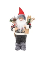 MIKOŁAJ ŚWIĄTECZNY DEKORACYJNY STOJĄCY DELUXE 30CM GREY dětské MIKOŁAJ ŚWIĄTECZNY DEKORACYJNY STOJĄCY DELUXE 30CM GREY dětské