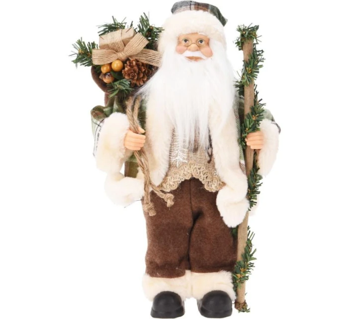 MIKOŁAJ ŚWIĄTECZNY DEKORACYJNY STOJĄCY DELUXE 30CM BROWN dětské MIKOŁAJ ŚWIĄTECZNY DEKORACYJNY STOJĄCY DELUXE 30CM BROWN dětské