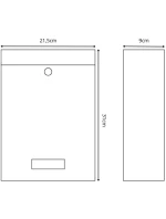 SKRZYNKA NA LISTY 21.5X9X31CM 1067537 SASKA GARDEN SKRZYNKA NA LISTY 21.5X9X31CM 1067537 SASKA GARDEN