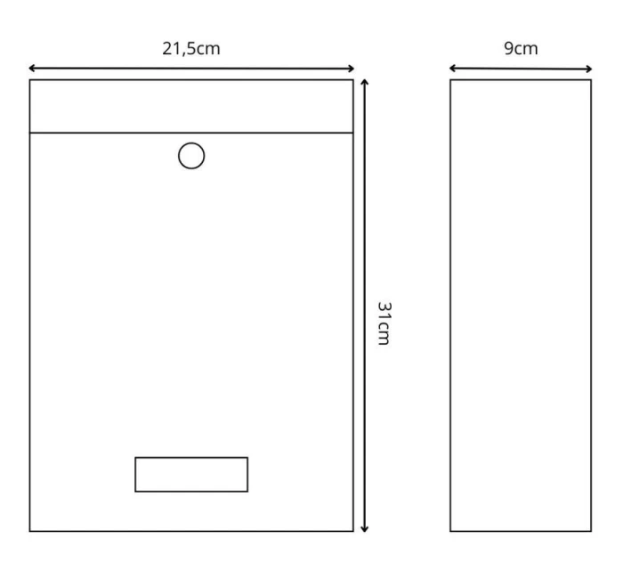 SKRZYNKA NA LISTY 21.5X9X31CM 1067537 SASKA GARDEN SKRZYNKA NA LISTY 21.5X9X31CM 1067537 SASKA GARDEN