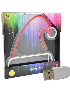 FIGURKA NEONOVÉ SVĚTLO SANTA KLOBOUK