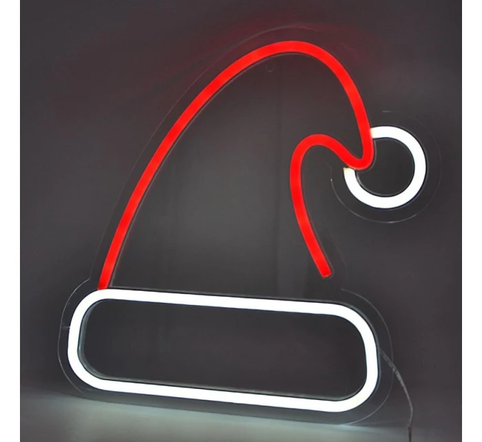 FIGURKA NEONOVÉ SVĚTLO SANTA KLOBOUK FIGURKA NEONOVÉ SVĚTLO SANTA KLOBOUK