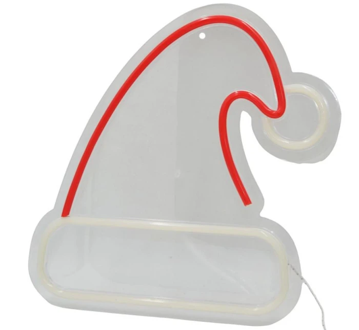 FIGURKA NEONOVÉ SVĚTLO SANTA KLOBOUK FIGURKA NEONOVÉ SVĚTLO SANTA KLOBOUK