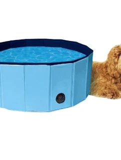 BASEN OGRODOWY SKŁADANY DLA PSA 80X30CM NIEBIESKI MAXXPRO