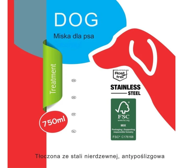 MISKA DLA PSA I KOTA STAL NIERDZEWNA 750ML MISKA DLA PSA I KOTA STAL NIERDZEWNA 750ML