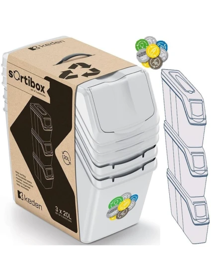 Odpadkové koše 20 l SORTIBOX SET3 SEPARATE Dětské Odpadkové koše 20 l SORTIBOX SET3 SEPARATE Dětské