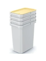 ŚMIETNIK KOSZE NA ŚMIECI SET 4x12 L SYSTEMA SORTIBOX POPIELATY ŚMIETNIK KOSZE NA ŚMIECI SET 4x12 L SYSTEMA SORTIBOX POPIELATY