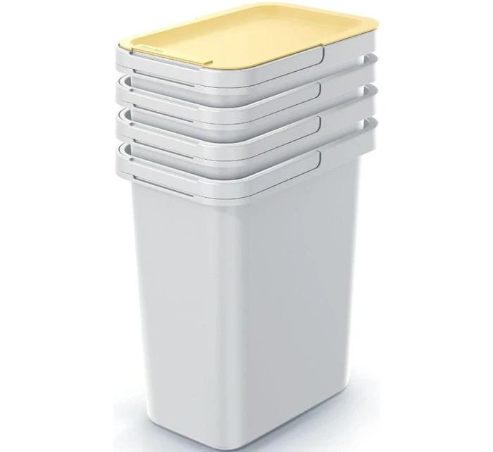 ŚMIETNIK KOSZE NA ŚMIECI SET 4x12 L SYSTEMA SORTIBOX POPIELATY ŚMIETNIK KOSZE NA ŚMIECI SET 4x12 L SYSTEMA SORTIBOX POPIELATY
