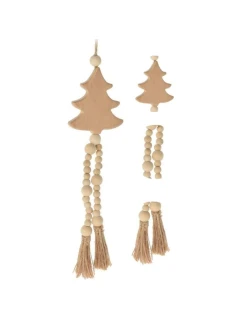 ZAWIESZKA DEKORACYJNA BOHO ECO NATURA DREWNIANA CHOINKA