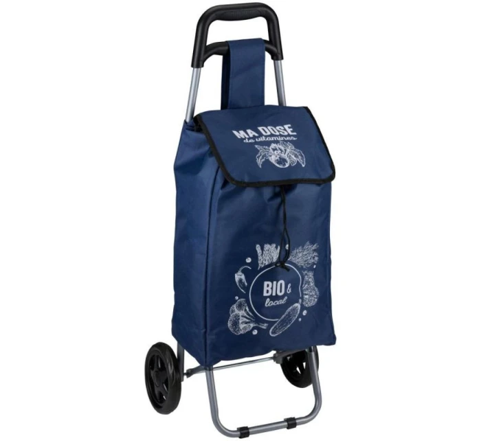 NÁKUPNÍ VOZÍK NA KOLEČKÁCH S RÁMEM 25L MODRÝ NÁKUPNÍ VOZÍK NA KOLEČKÁCH S RÁMEM 25L MODRÝ