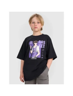 Chlapecké tričko oversize s potiskem 4F 4FJRAW25TTSHM3062-20S