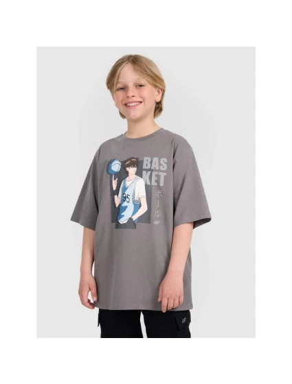 Chlapecké tričko oversize s potiskem 4F 4FJRAW25TTSHM3062-24S Chlapecké tričko oversize s potiskem 4F 4FJRAW25TTSHM3062-24S