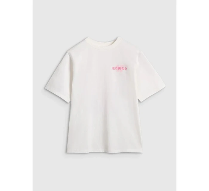 Dívčí tričko oversize s potiskem model 21816821 - 4F Dívčí tričko oversize s potiskem model 21816821 - 4F