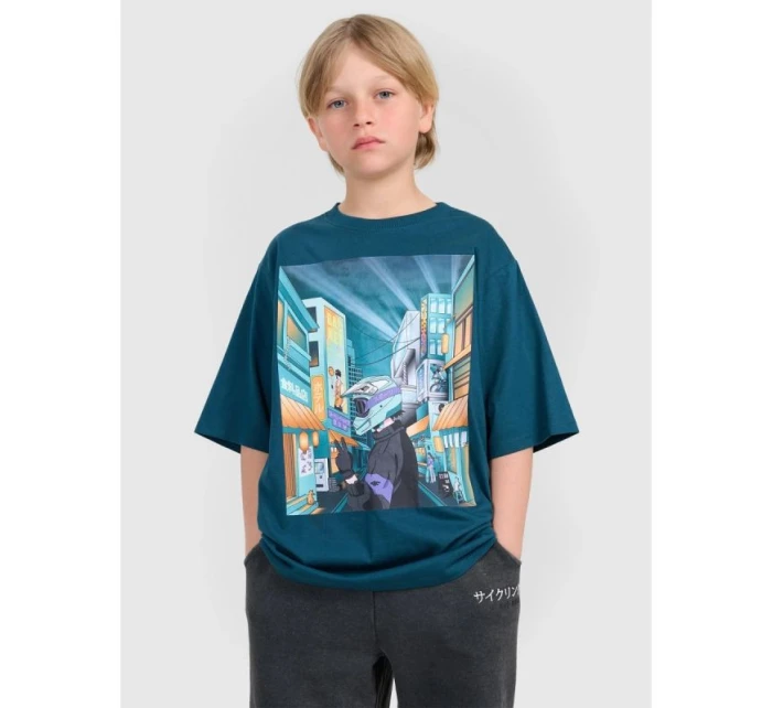 Chlapecké tričko oversize s potiskem 4F 4FJRAW25TTSHM3061-46S Chlapecké tričko oversize s potiskem 4F 4FJRAW25TTSHM3061-46S