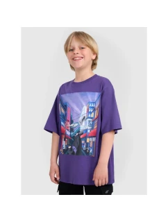 Chlapecké tričko oversize s potiskem 4F 4FJRAW25TTSHM3061-51S
